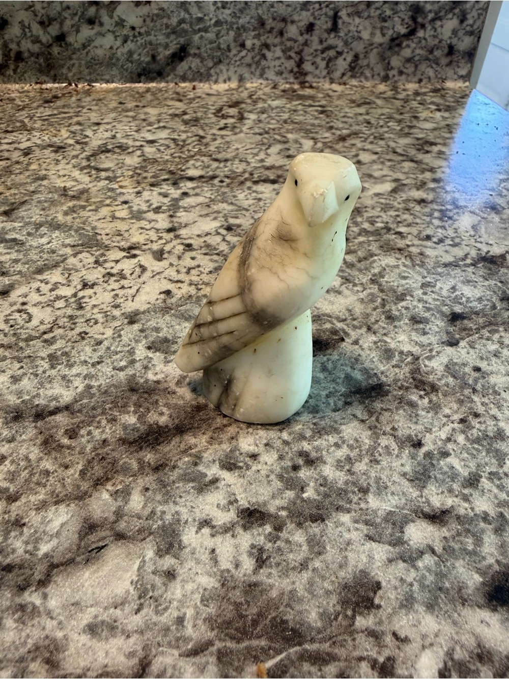 Carved Marble Bird Figurine